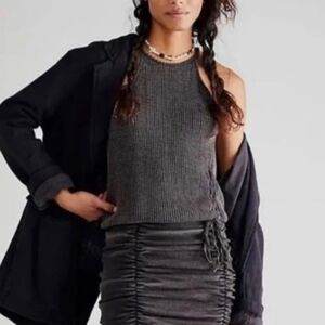 FP ONE Gray Knit Dress with Branded Copper Tag